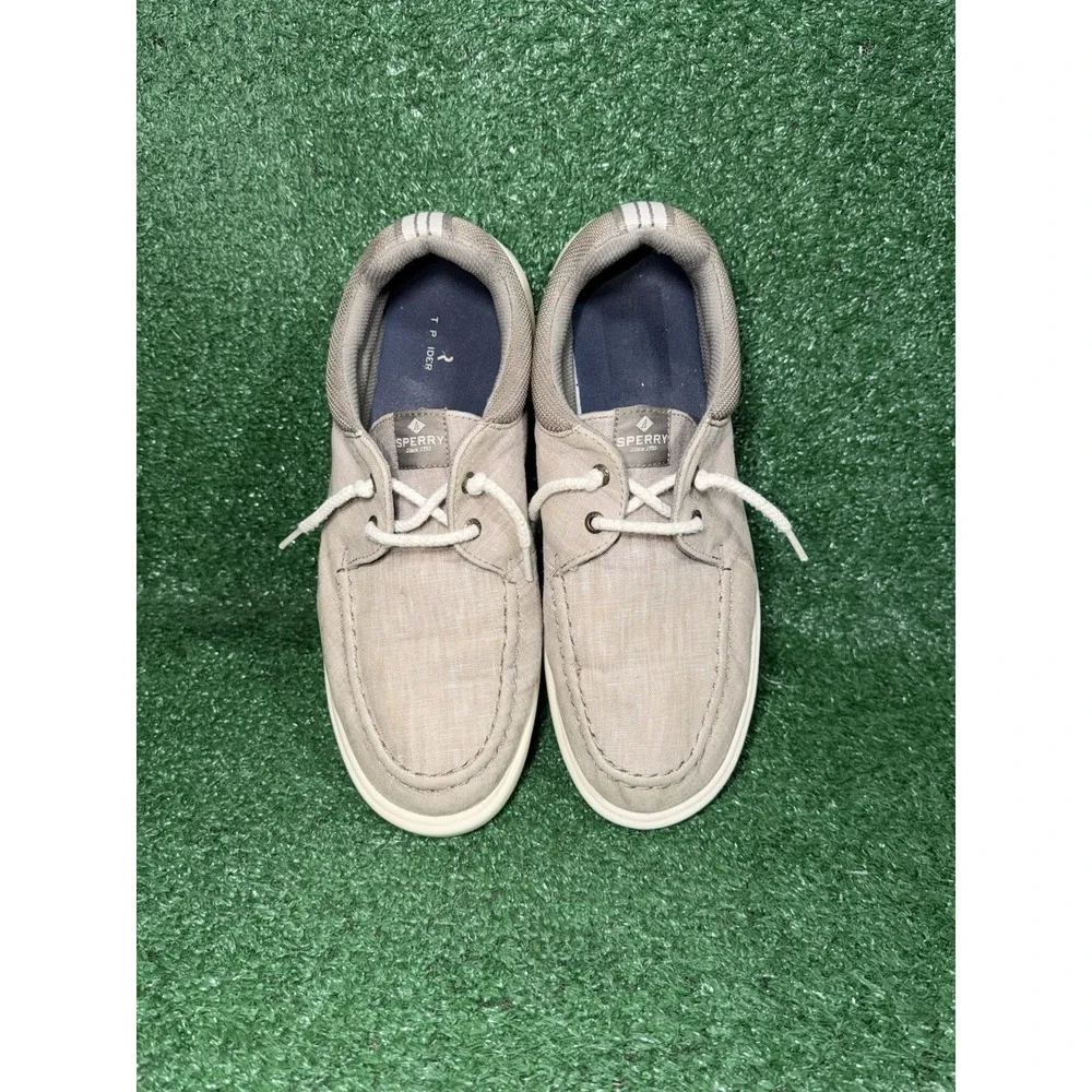 Sperry Captain's Moc Mens Size 9.5 Beige Slip On Boat Shoes Comfort Sneakers